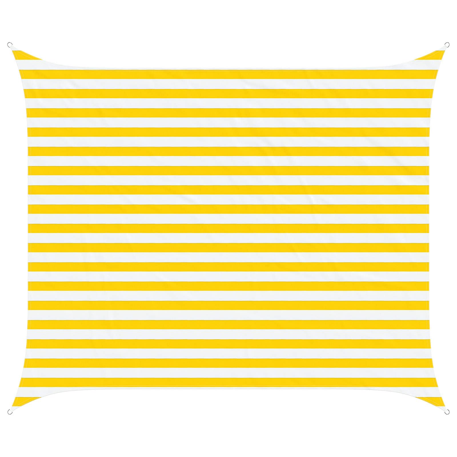 vidaXL Sun Shade Sail Yellow and White 2.5 x 3 m 100% Polyester Oxford, Outdoor Shade, UV-Resistant, Rectangular Canopy, Polyester Cover, Modern Terrace, Water Resistant Poolside