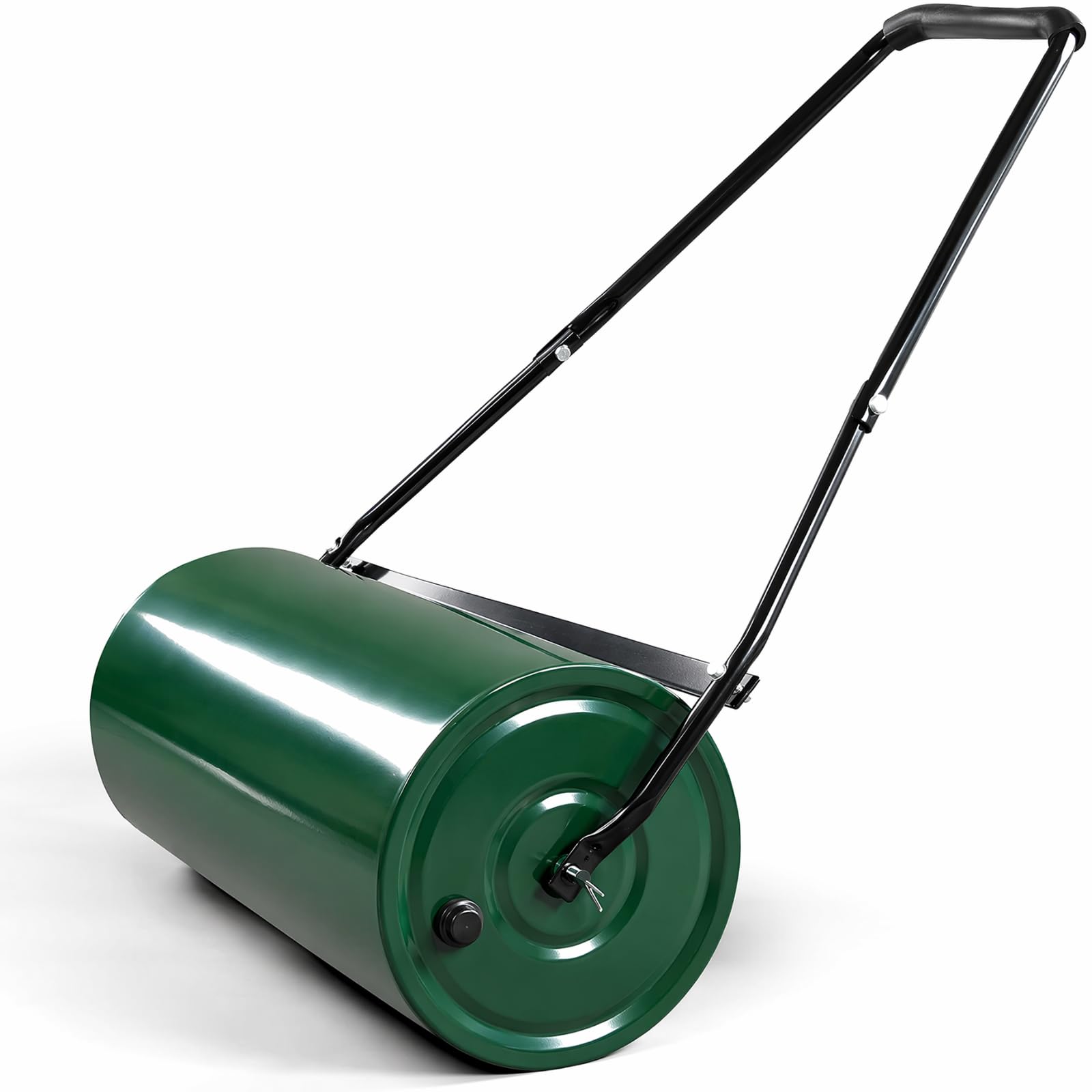 LEADZM Rasenwalze 50L, Kontaktflächenlänge 60 cm, 32 cm Durchmesser – befüllbar mit Sand oder Wasser, rasenlüfter Walze, Der Griff ist gepolstert Komfortabel und effizient