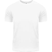 Shaka Wear Mens Cotton T-Shirt Basic Short Sleeve Crew Neck Plain Classic Tee Top Tshirts Active Regular Big Size ACS01 White 2X