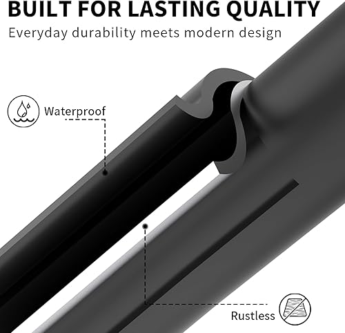 Miniatura 6 de Toallero autoadhesivo para baño, acero inoxidable de 24 pulgadas y aleación de zinc, sin taladro, toallero resistente, para cocina, gabinete,