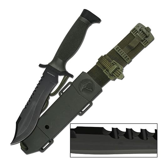 Survivor HK-6001 Survival Knife 12-Inch Overall Black