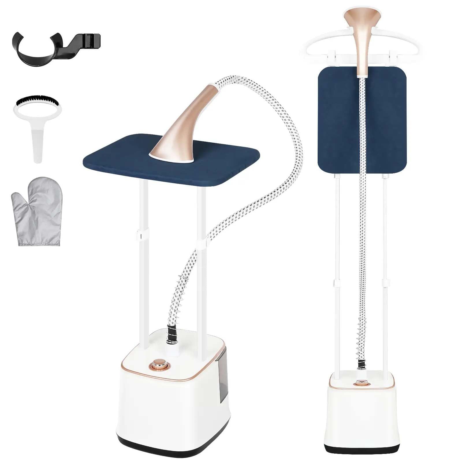Standing Garment Steamer, 2000W Powerful Steamer for Clothes, 10 Steam Levels, 2.7L Water Tank for 90 Mins Continuous Steaming, Home Commercial Use (Champagne Gold)
