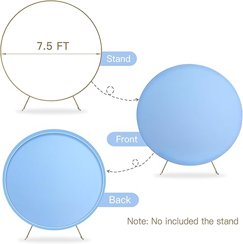 Miniatura 4 de 75 pies de fondo redondo blanco para fiesta de cumpleaños boda baby shower foto y decoración