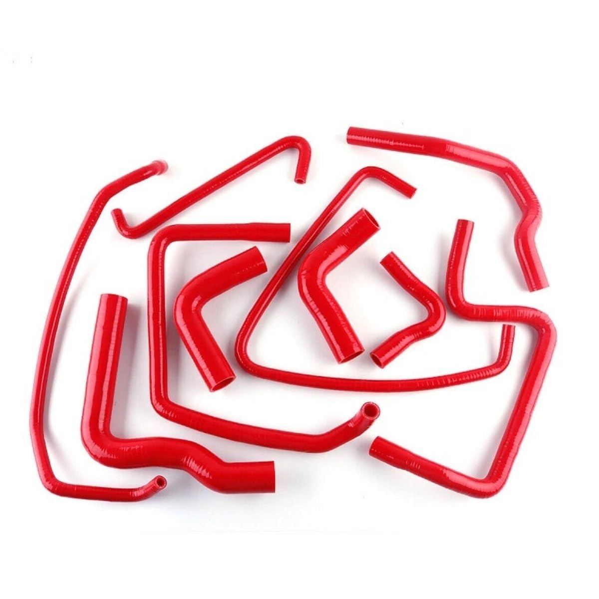 Mangueras del radiador Compatible Con Peugeot 205 309 Para GTI Para CTI 1.6L 1.9L Kit De Manguera De Refrigerante De Radiador De Silicona, 10 Piezas(Red)
