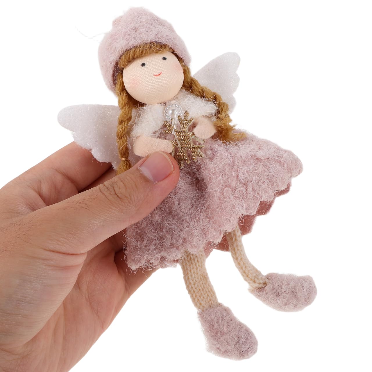 IMIKEYA 2 Stück Plüsch Engel Weihnachtsbaumschmuck Anhänger Weihnachtsbaum Ornamente niedliche Plüsch Engel Weihnachten Christbaumschmuck Weihnachtsbaumanhänger für Festliche Deko