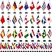 TSMD 50 Countries International World Desk Flags Set Small Mini Office Table Stick Flag with Stand Base,5x8 Inch