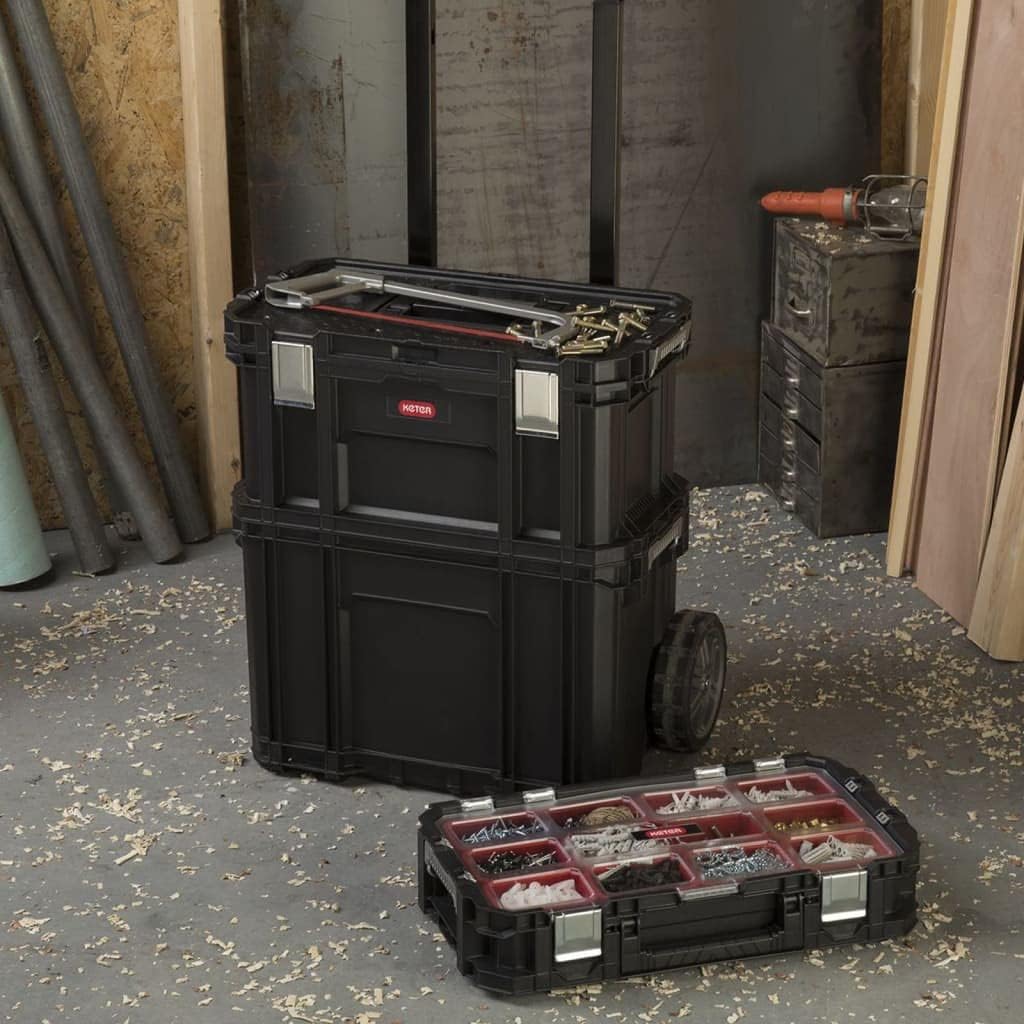 Keter 240051 Connect Organizer Tool Box, Black/Red, 54 x 30.2 x 11.5 cm