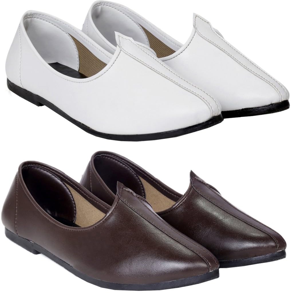 Derby Shoes for Men | Shoes for Men with PU Sole | Comfortable & Lightweight |Durable & Trendy Design | Size : 6 | Color : Brown-White,VTR_3001_Jutti_BrwnWht_2J_GP_6-image-40