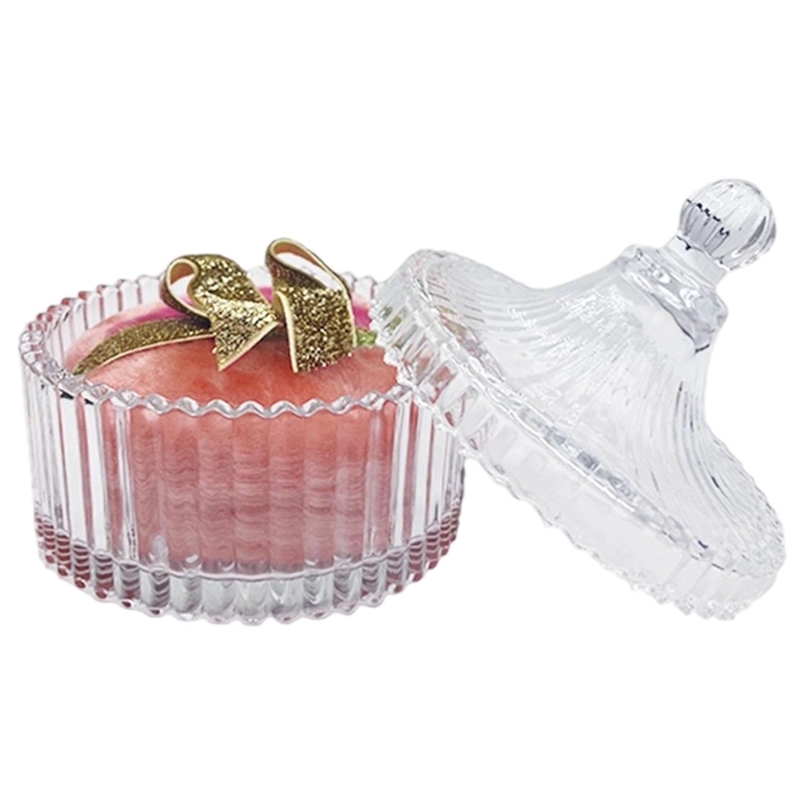 Jazuaiao Body Powder Puff with Glass Container for Makeup Dispenser Resistant Powder