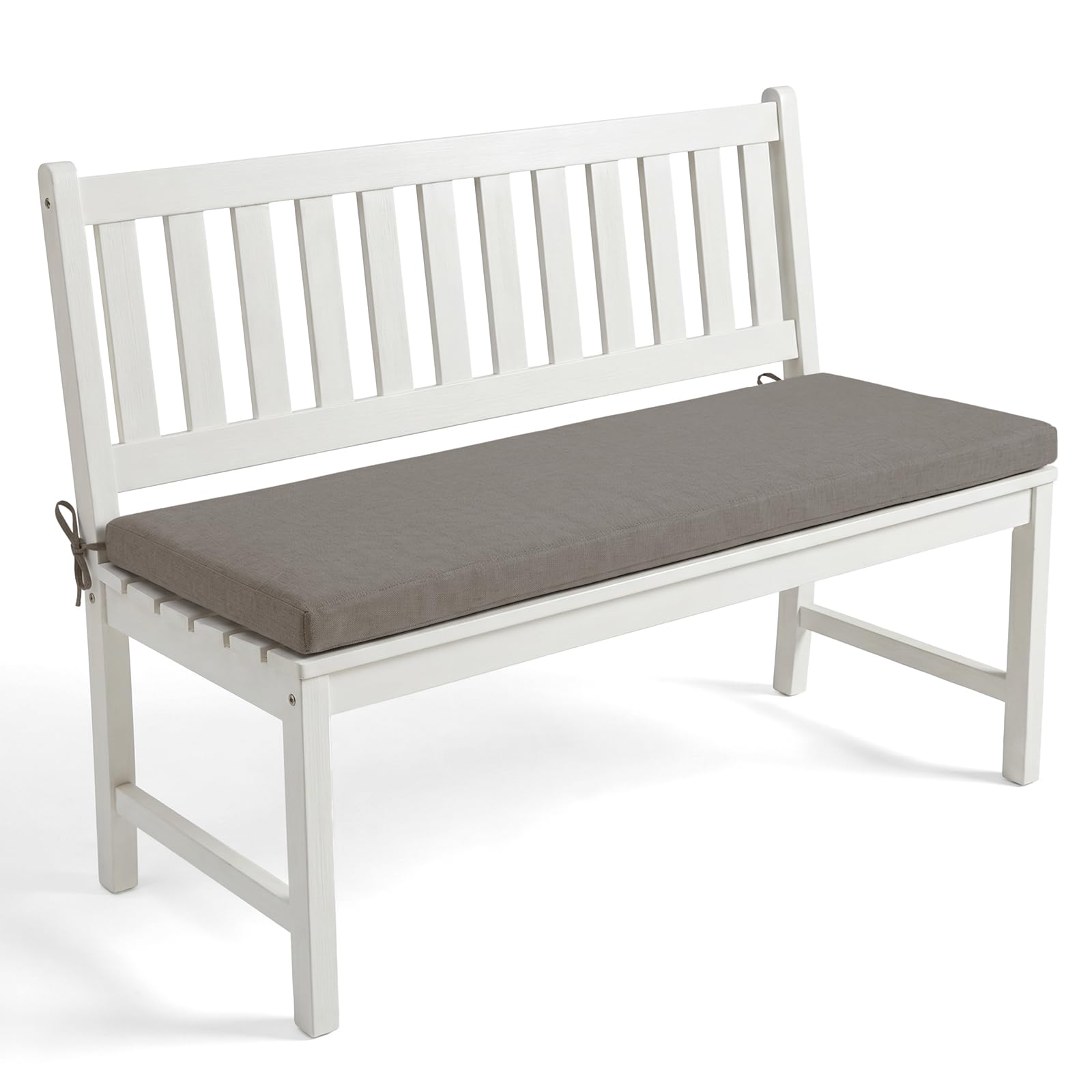 AZMAHT Outdoor Bench Cushion 2/3 Seater, Waterproof High Density Foam, Removable Linen Cover, Non-Slip Seat Pad For Garden, Patio, Porch Furniture,N05,100x60x3cm
