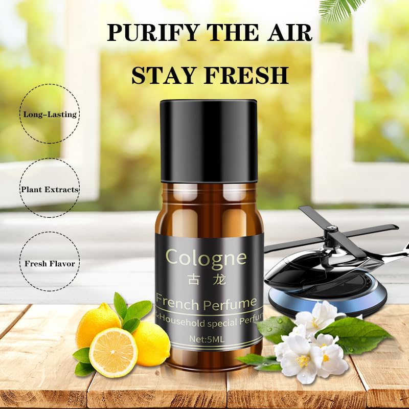 Image of Natural Essential Oil Refill for Universal Air Freshener | 4-Pack | For Most Car & Home Diffuser. 4 x 5ml Natural Essential Oil. No Synthetic Fragrance. Easy to Refill. Long-lasting Freshness.