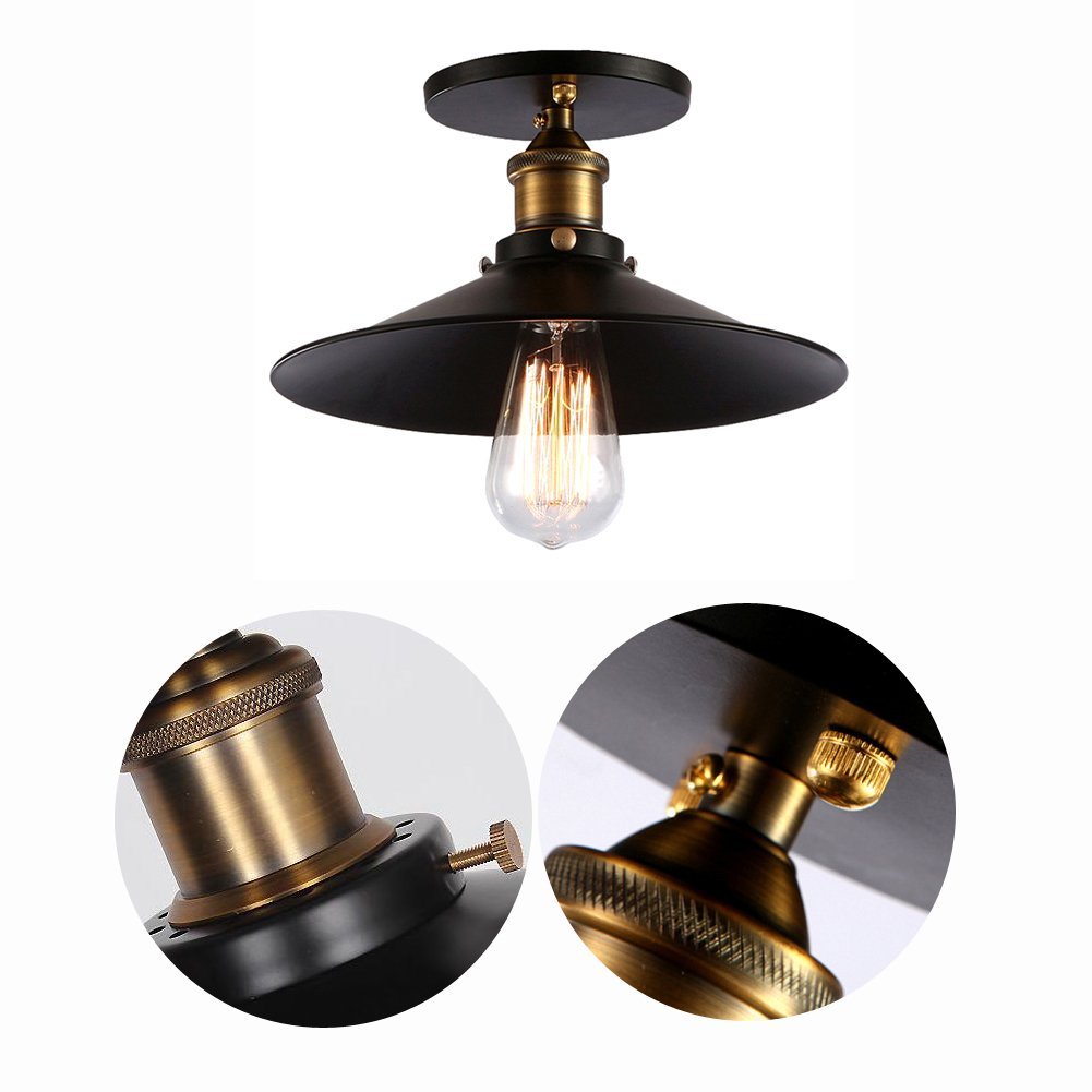 Vintage lampadario industriale retro Nero Edison Plafoniera,Gabbia in Metallo Lampada a sospensione E27 Base Per Corridoio Loft Bar(lampadina non inclusa