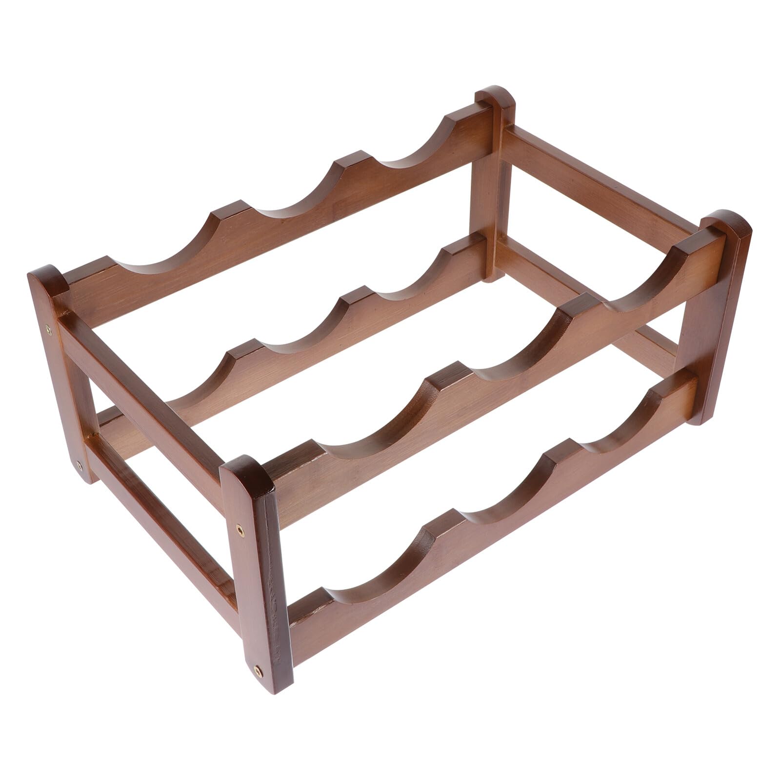 Organisateur multifonction en bois pour 6 bouteilles : double couche compacte et stable