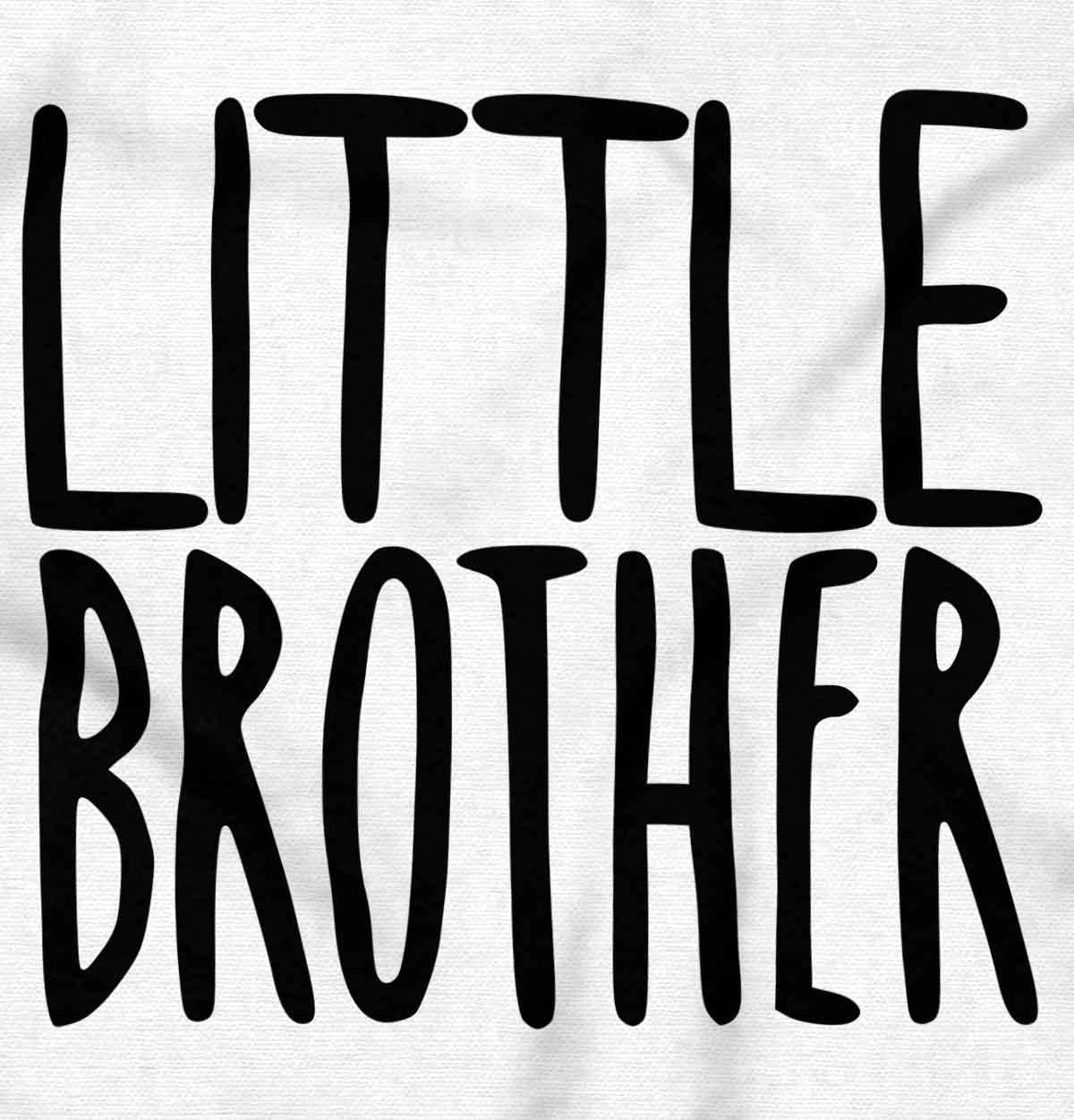 Little Brother Proud Younger Bro Youth T Shirt Tee Boys White