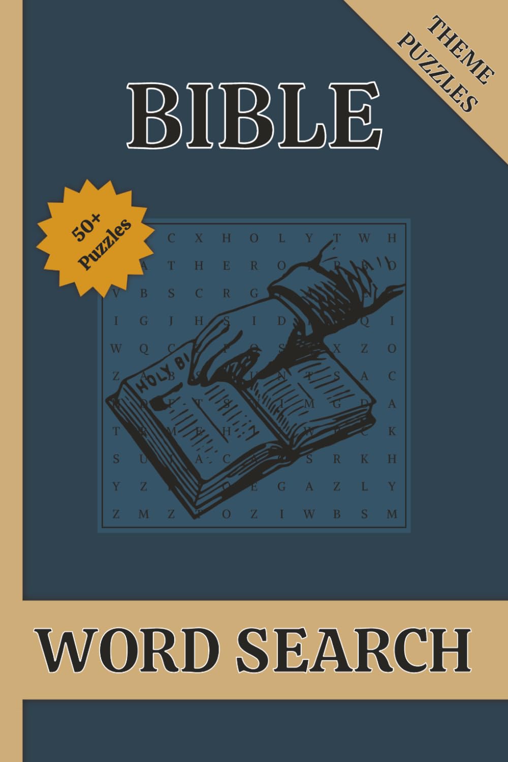Bible Word Search Puzzle Book: Word Searches with Easy to Read Print about Bible, Bible Characters, and God | 6x9 inches, 110 pages | 50+ Puzzles and Glossary (R-PASS PRESS WORD SEARCHES)