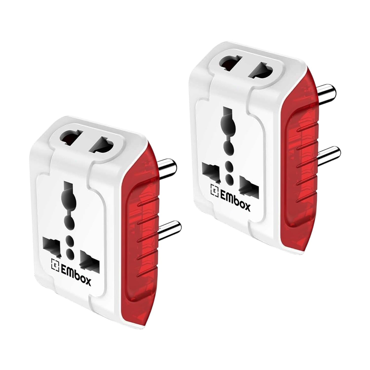 Embox 3 Pin 240V Multiplug Sockets | Multi Plug Adapter with LED Indicator | Supports 2-Pin&3-Pin Plugs | 3 Pin Plug Socket Home&Office Appliances | (Pack of 2)-picture-16