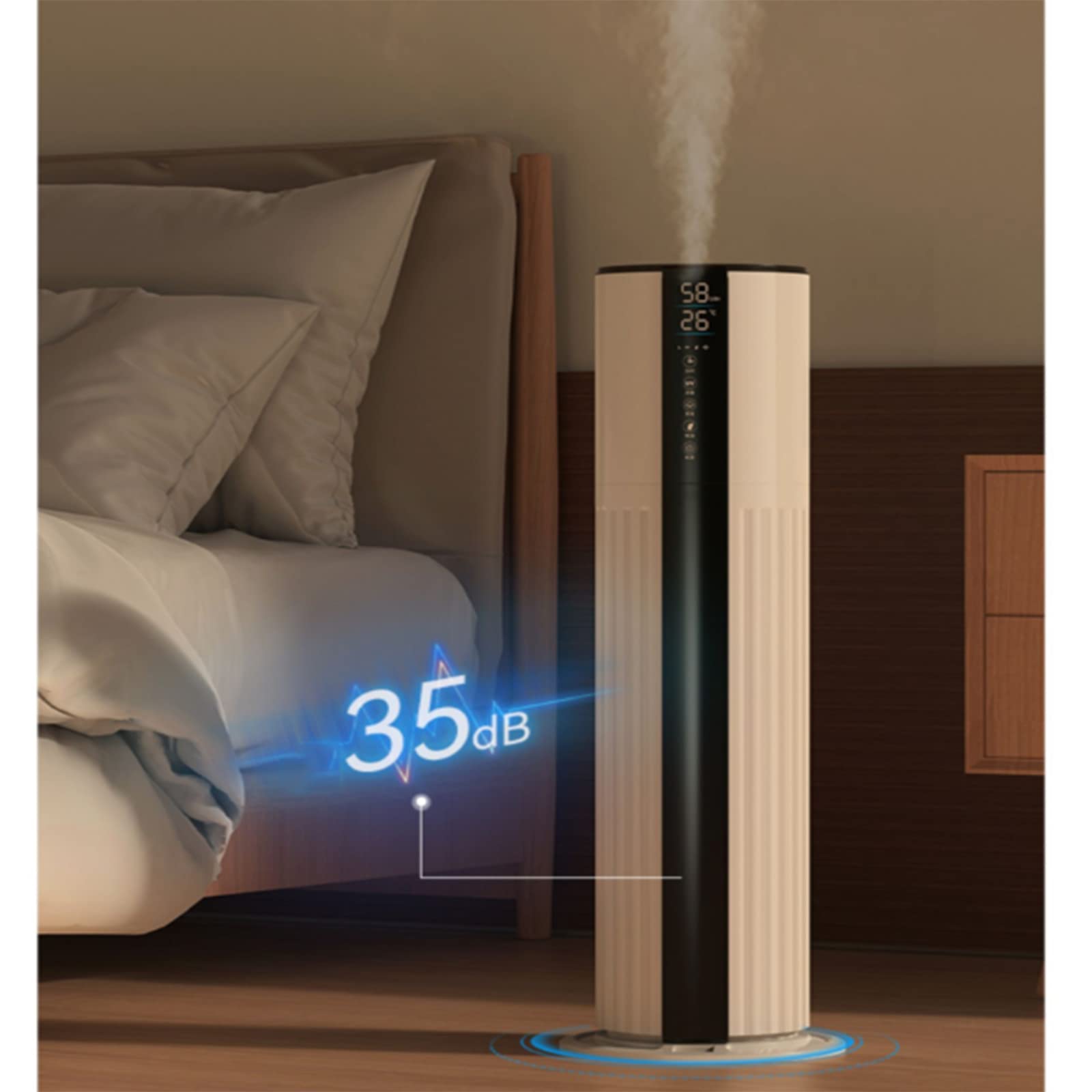 Humidificadores Humidificador 8 L Humidificador Humidificador de aire Humidificador silencioso con caja de aromaterapia Humidificador Apagado automático sin agua para el hogar Dormitorio del bebé