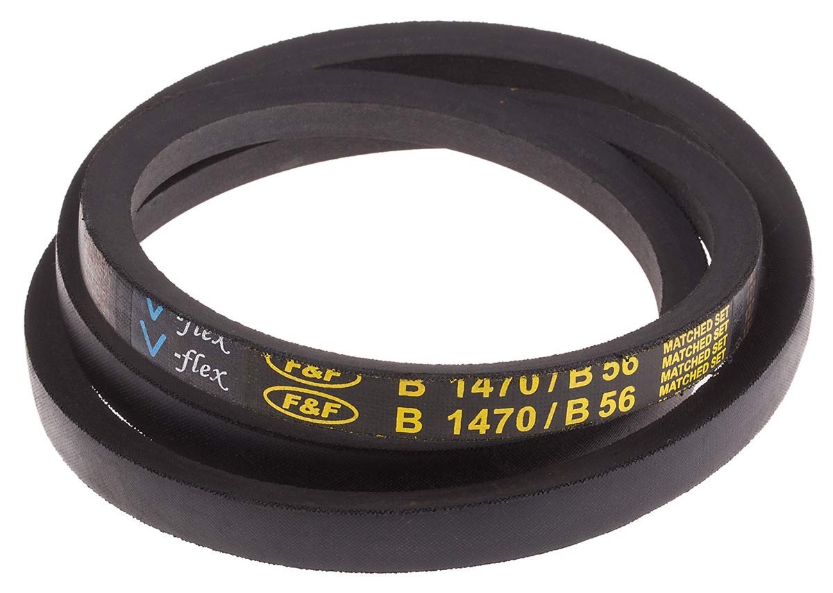 RS PRO PET Rubber Drive Belt, B-Profile 17 mm x 11 mm x 1420 mm, Disc Diameter 125 mm