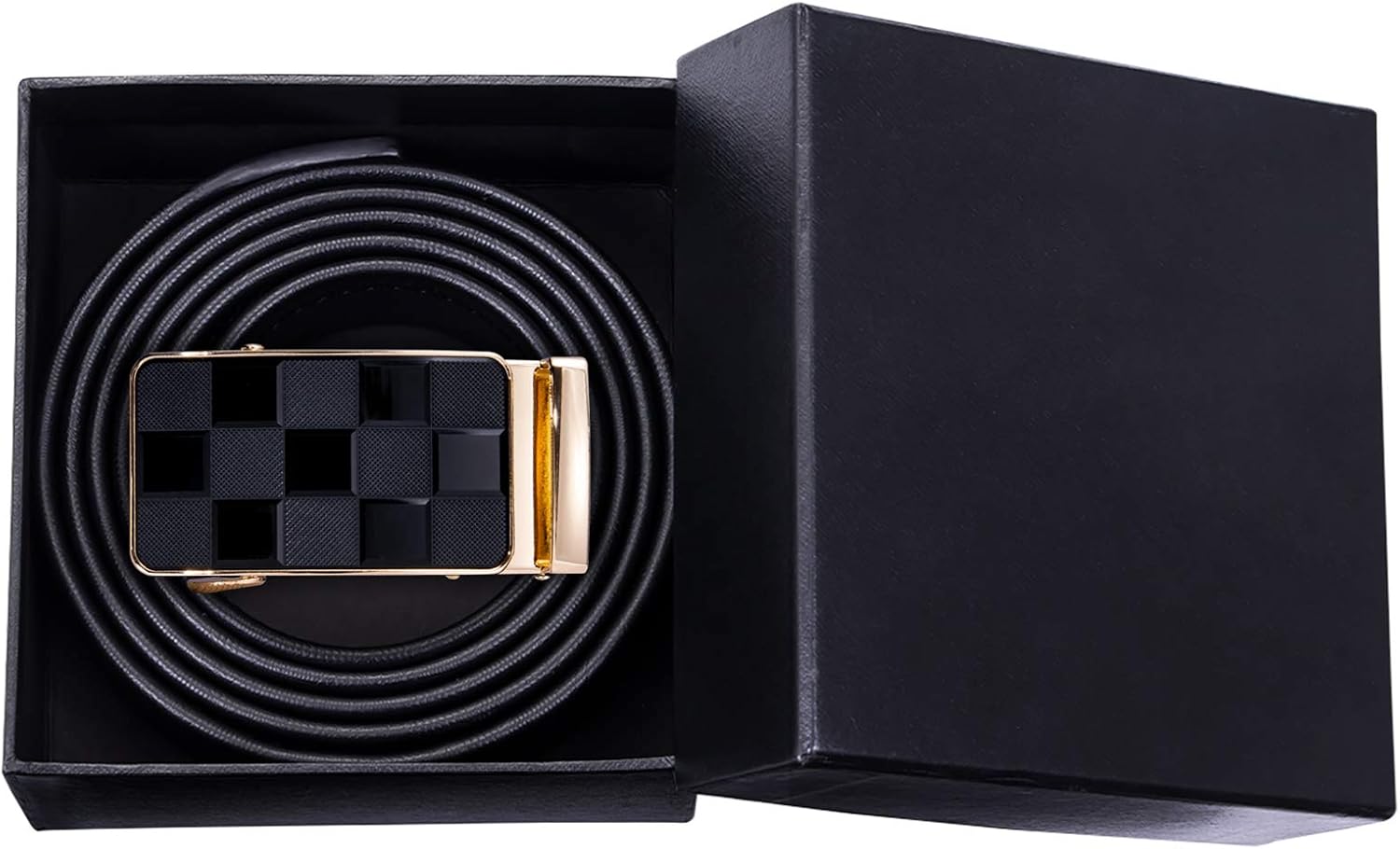 Dubulle Men's Ratchet Belt Gold/Black/Red/Green/Blue/White Automatic Buckle Business Casual Belt Gift - Adjustable Fit - Image 6