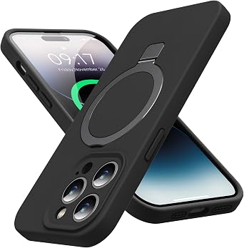 Silicone Case for iPhone 14 Pro Max with Magnetic Stand Fit for MagSafe