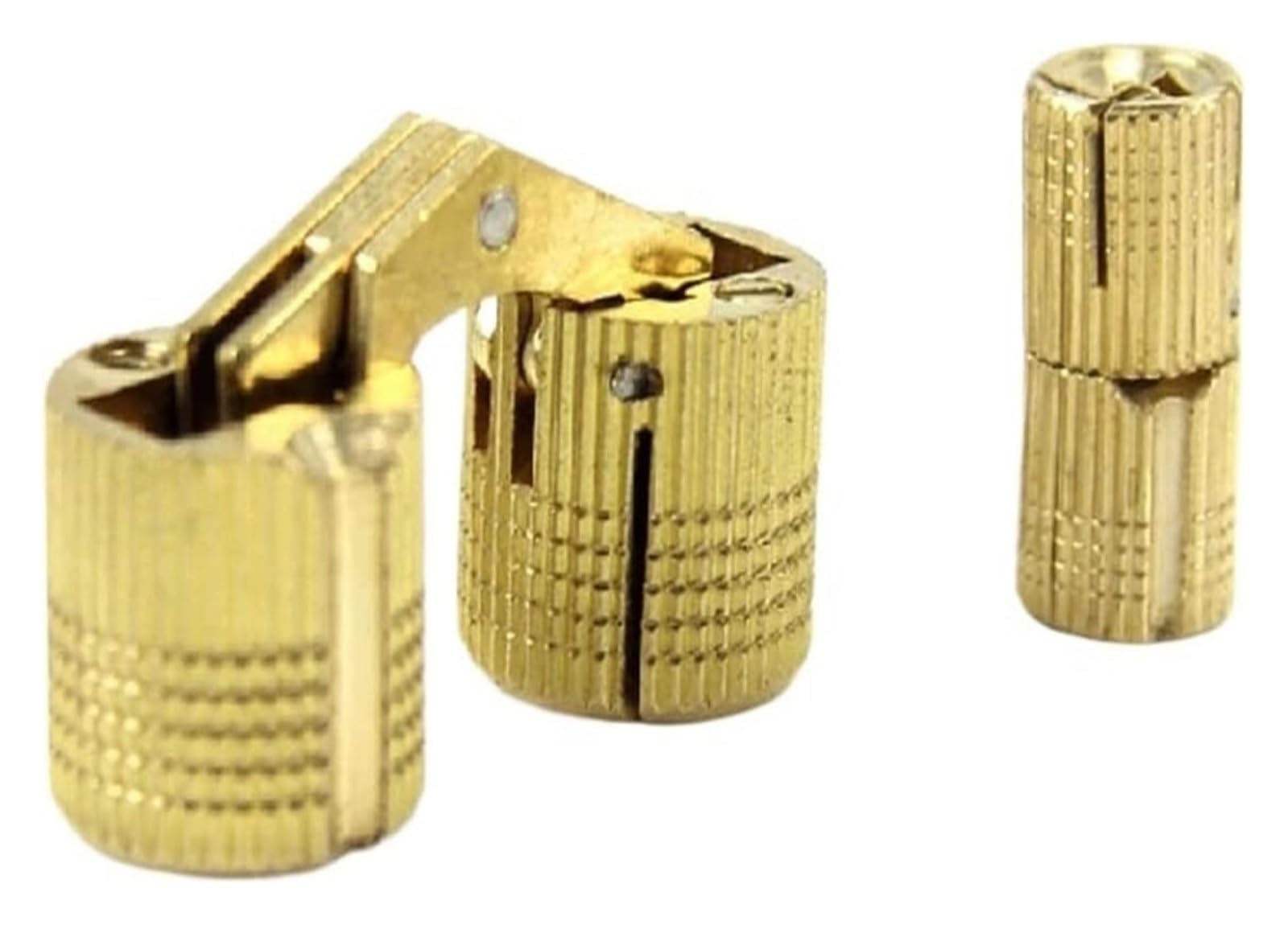 Barrel Hinge, Barrel Hinge 8-16mm Copper Cylindrical Hidden Concealed Invisible Cabinet Hardware(16mm)