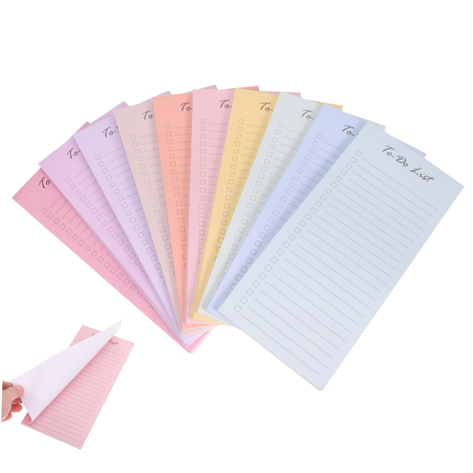 WOONEKY Blocchi Note Adesivi Planner To Do Colorati Taccuini Organizzatori Giornalieri con Linee Regolate Blocco Note per Appunti e Pianificazione Ufficio