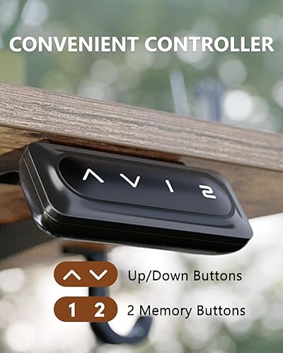 Miniatura 7 de BANTI Escritorio eléctrico de pie ajustable de altura de 48 x 24 pulgadas, mesa de pie, escritorio de oficina en casa con tablero de empalme, parte