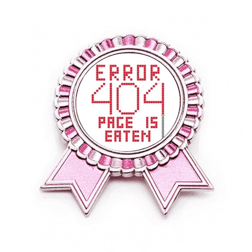 Broche Programmer 404 rose en métal M le cadeau idéal pour un développeur web - 4