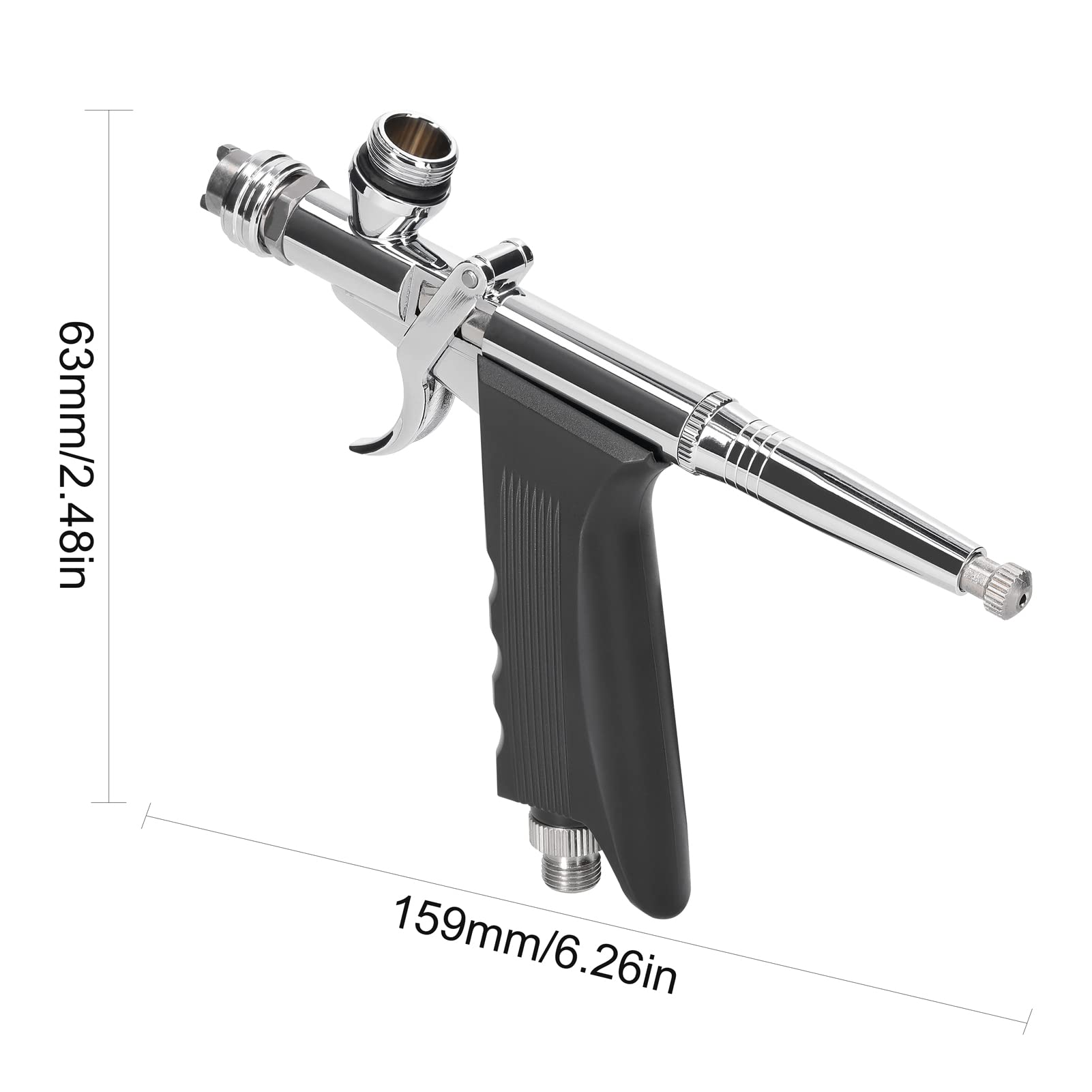 Kit compressore aerografo 0,3 mm 9CC Pistola a spruzzo for modellismo Pittura artistica fai-da-te Controllo Preciso