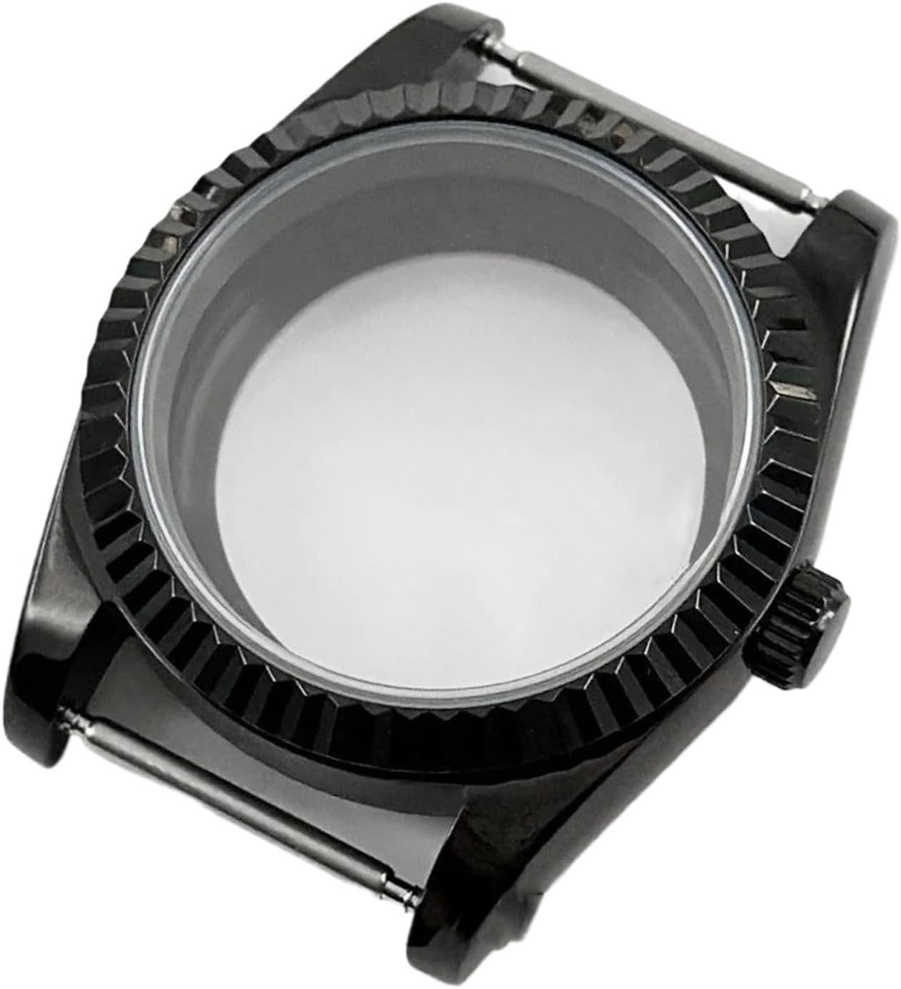 Black 36MM/40MM Fluted Curved Polish Water Resistanst Watch Case Sapphire Glass For NH34 NH35 NH36 NH38 ETA2824 Movement