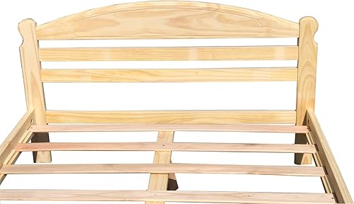 Miniatura 9 de Arizona - Cama de madera de pino macizo, sin terminar, con listones de madera dura, apta para adultos dormitorio y dormitorio, marco de cama de