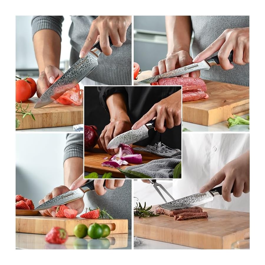 Damascus-Knife-Set-5Pcs-Damascus-Kitchen-Knives-Set-67-Layers-vg10-Japanese-Damascus-Steel-Chef-Santoku-Boning-Utility-Damascus-Knives Damascus Knife Set, 5Pcs Damascus Kitchen Knives Set 67 Layers vg10 Japanese Damascus Steel Chef Santoku Boning Utility Damascus Knives