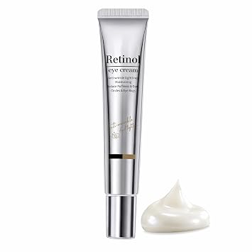 Retinol Under Eye Cream for Dark Circles & Puffiness, 0.7 fl oz | Retinol eye cream with collagen and hyaluronic acid hydrates under-eye skin and softens the look of fine lines
