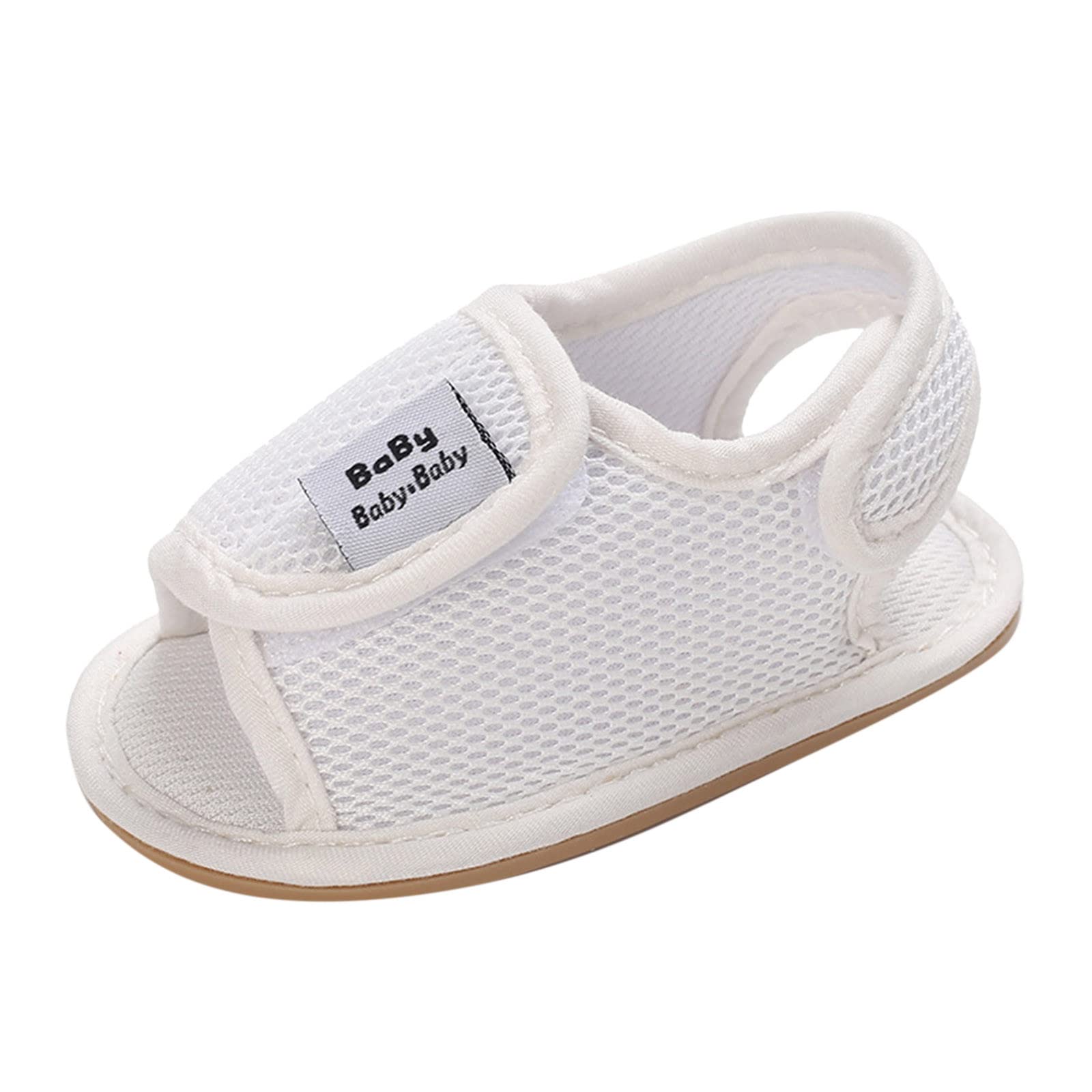 RNTOP Baby Girls Boys Sandals Infant Toddler Shoes First Walkers Prewalkers Mesh Soft Sole Sneakers Casual (White, 4 Infant)