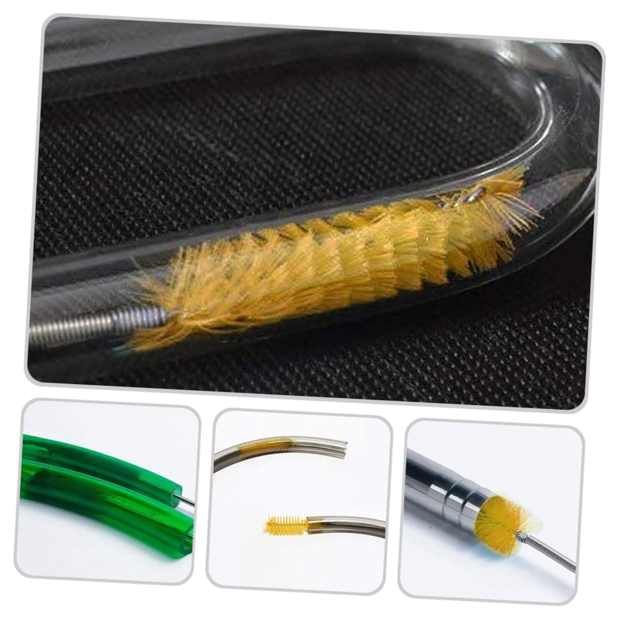 Healeved 2 Sets Spring Cleaning : Nylon Wire Fish Tank Cleaning Supplies Aquarium Cleaning Tools Cleaning Brush for Spring Material: Stainless Steel