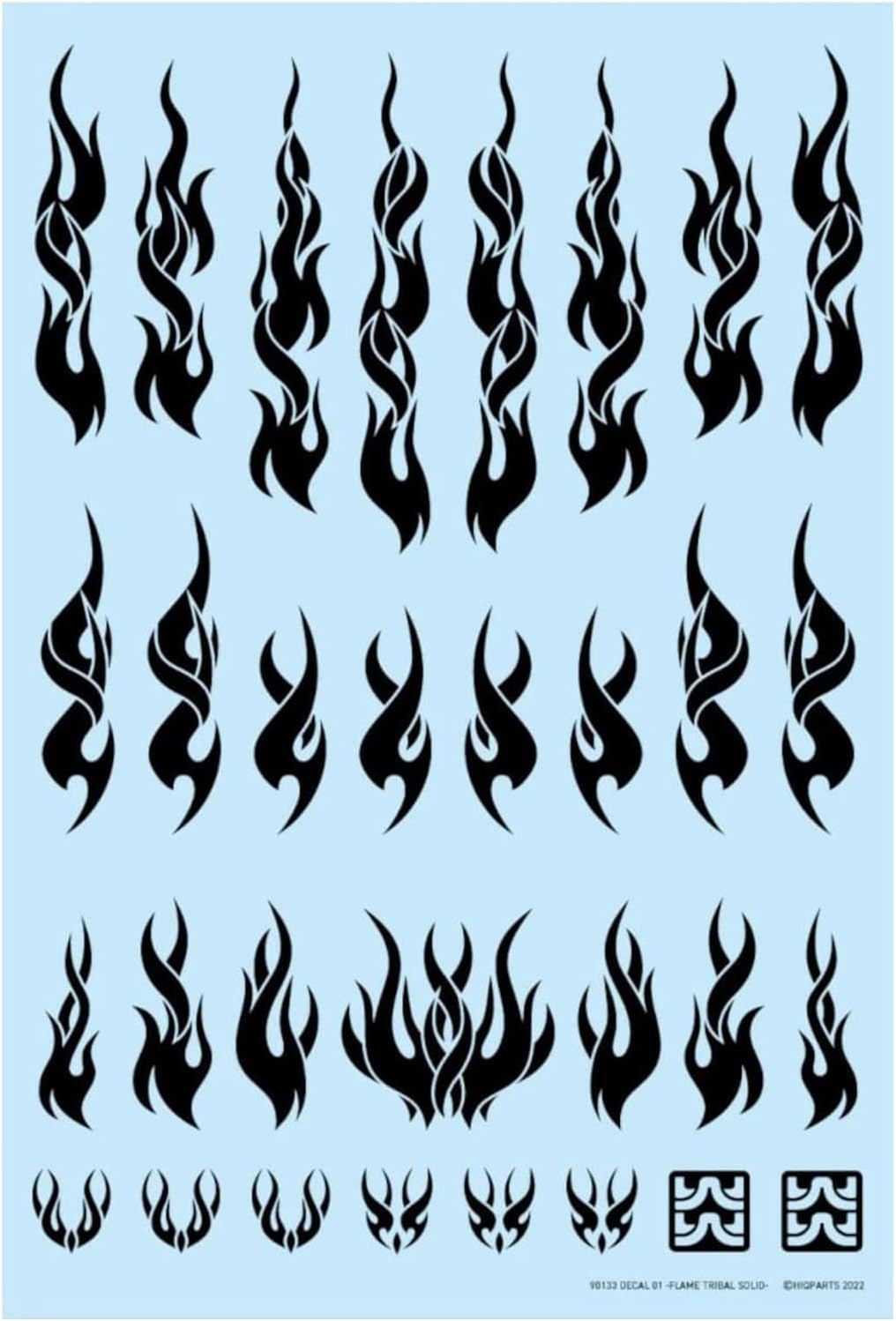Haikyu Parts FTSL-BLK Fire Tribal Decal Solid Black 1 Piece Plastic Model Decal