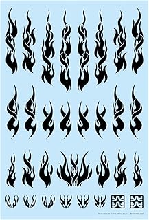 Haikyu Parts FTSL-BLK Fire Tribal Decal Solid Black 1 Piece Plastic Model Decal