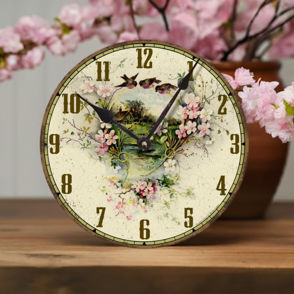 Item C2038 Vintage Victorian Style 10.5 Inch Country Cottage Clock