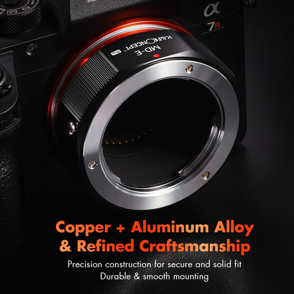 K&F Concept Adattatore per obiettivo fotocamera OM a NEX