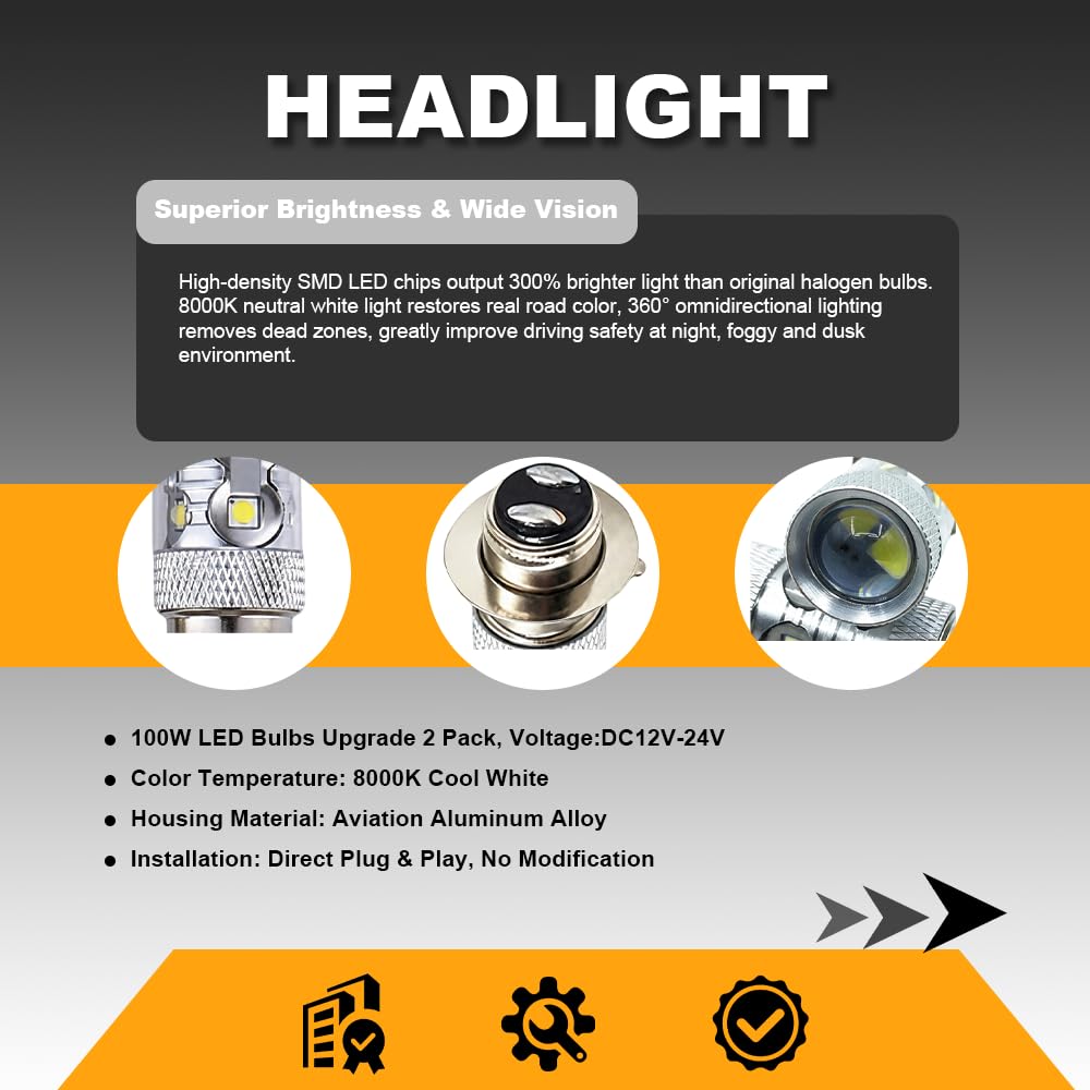 Amazon.com: DSkoiph 100W H6 Headlight Fits For Honda Sportrax