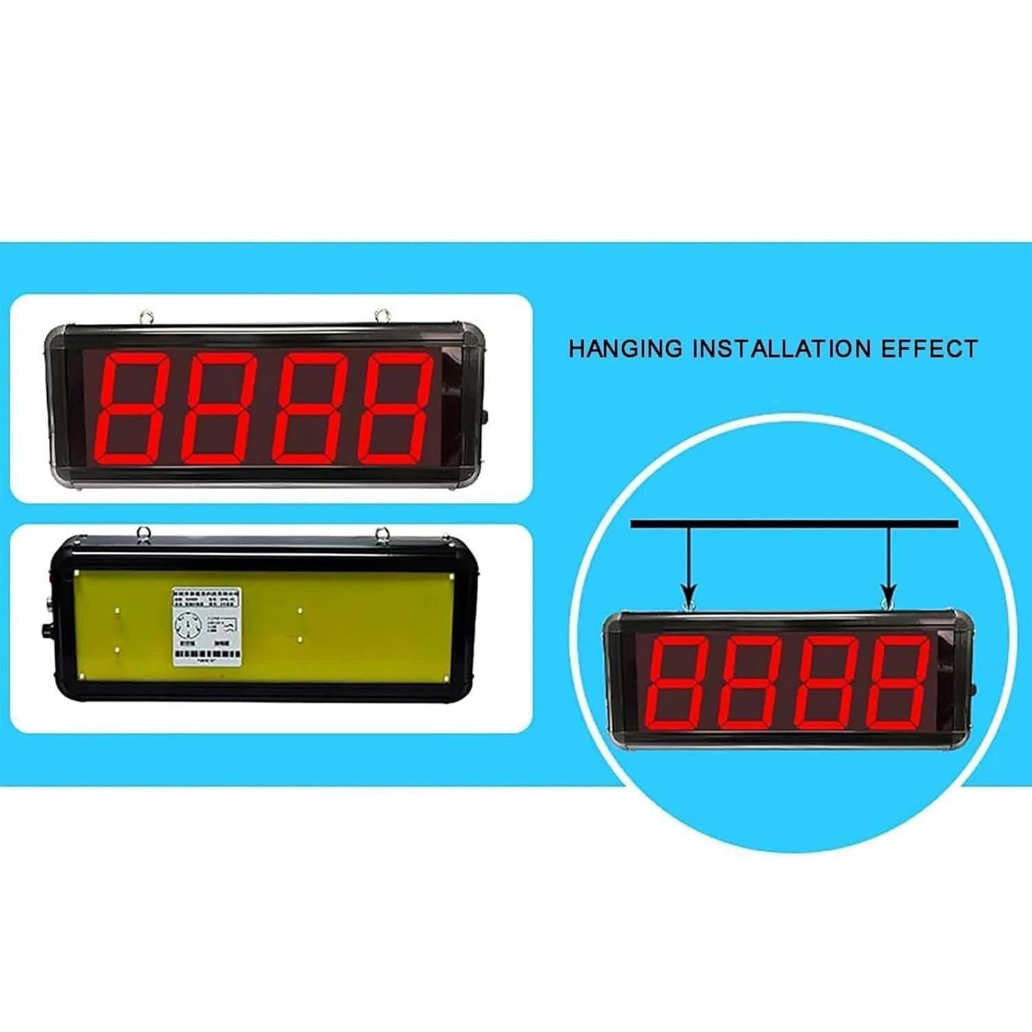 Compteur numérique LED à 4 chiffres, compteur jusqu'à 9999, distance de détection 0-5 m, avec télécommande, pour bande transporteuse, automatisation d'usine