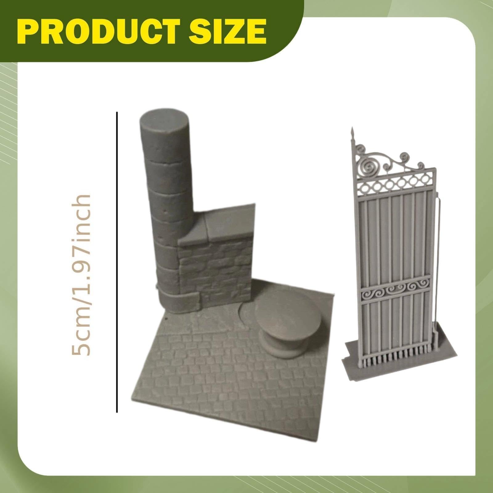 Modello di Cancello E Muro Fai-da-Te in 1/35 per Modellismo Edile, Scenari Fai-da-Te E Decorazione di Tavoli da Gioco con La Sabbia.