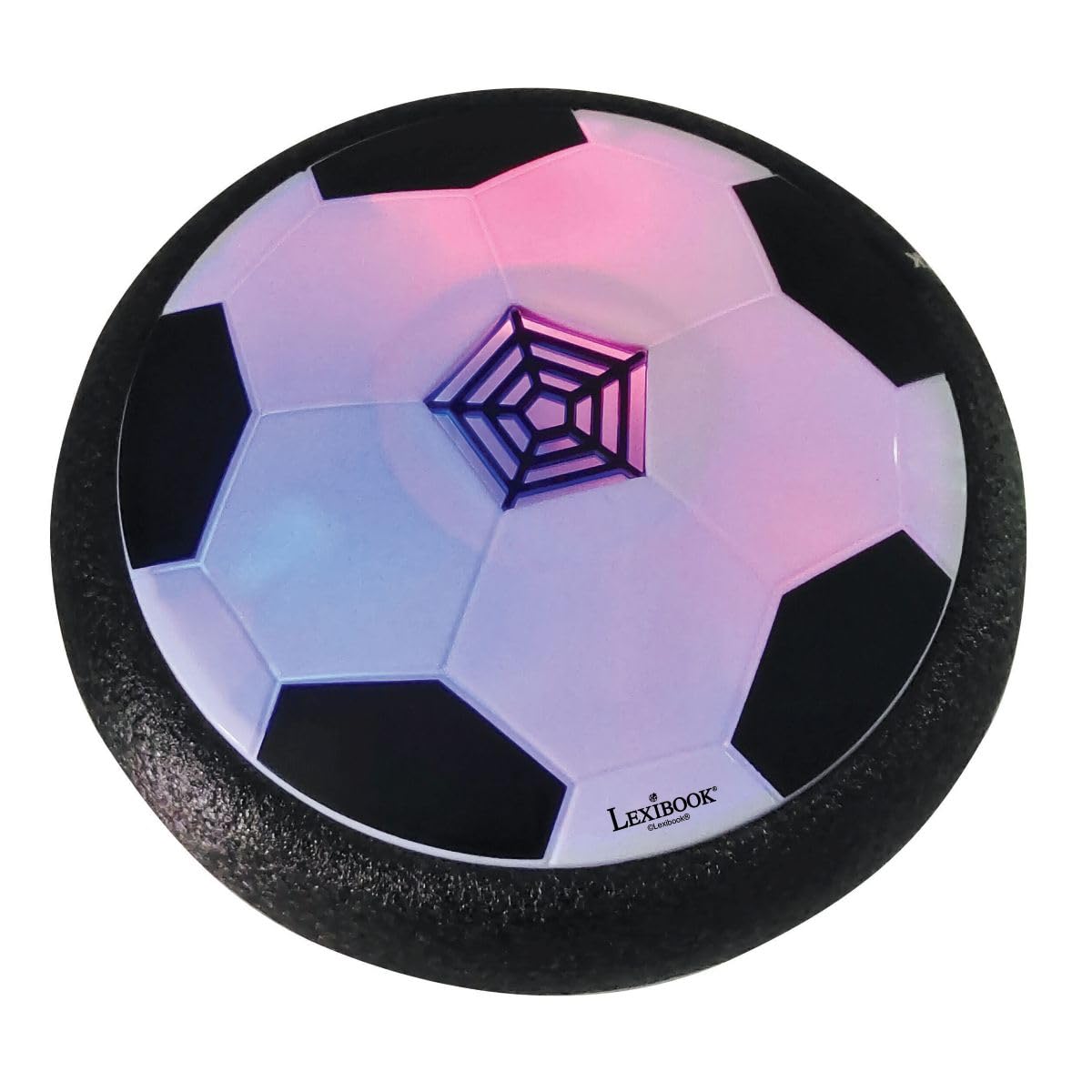 Lexibook Aerofoot, Hovercraft-Soccer-Disc, 2 Tore, Pumpe und aufblasbarer Ball enthalten, gleitet leicht, schnell und dynamisch, Lichteffekte, Anti-Schock-Schaumstoffkanten, wiederaufladbar, JG981LXB