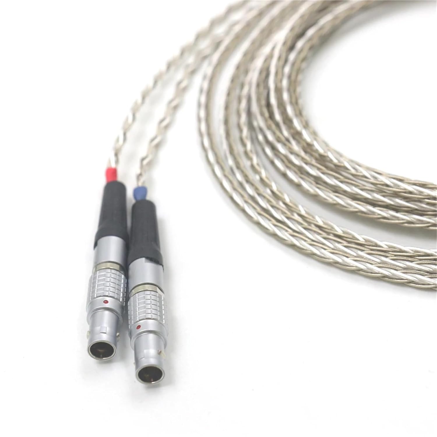 8 Core 99% 7N Silver Mixed Braided Earphone Cable for Focal Utopia ELEAR Headphones(3.5mm Stereo,3 Meter)