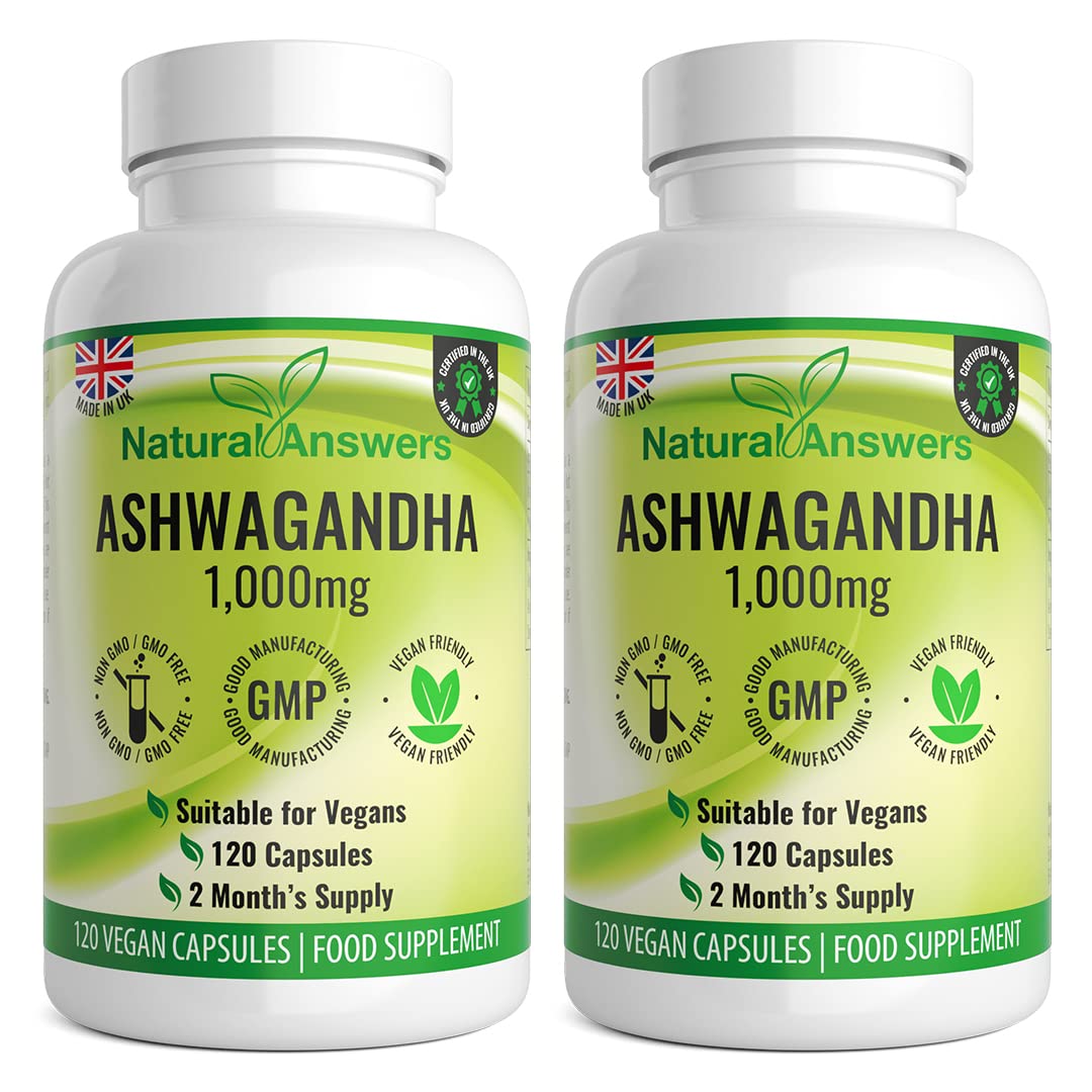 Buy 240 Ashwagandha 1000mg Root Powder s, High Strength Ashwagandha ...