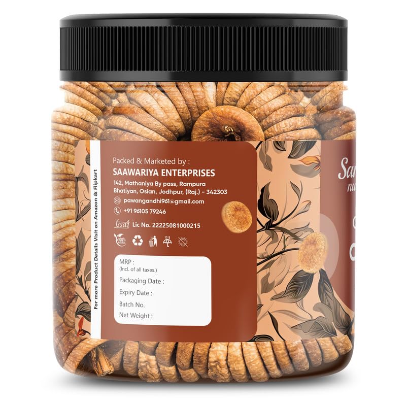 Image of Premium Dried Afghani Anjeer (Figs) 250G | Dried Anjeer | Dry Fruits in Fresh | Organic Figs | White Anjeer | Low in Fat | No Added Sugar | Anjerr for Weight management | Healthy Snack Jar Pack