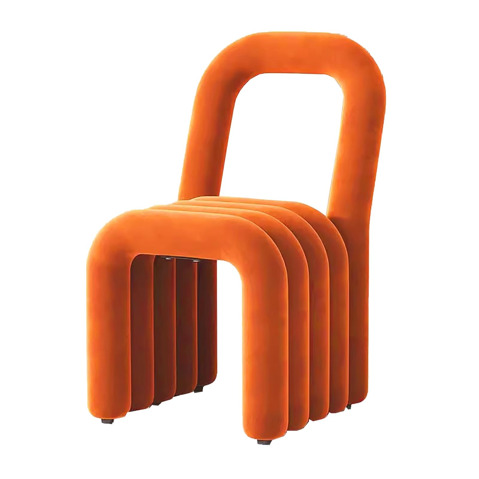Silla de maquillaje moderna y taburete de tocador geométrico para sala de estar