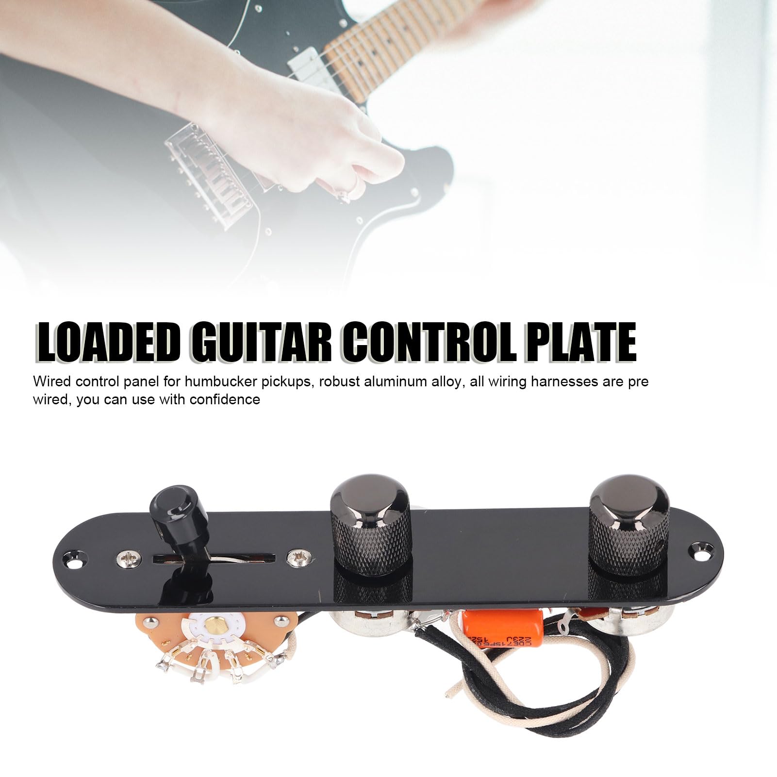 Telecaster Guitar Control Plate 3 Way Prewired Loaded with Blade Switch - Image 3