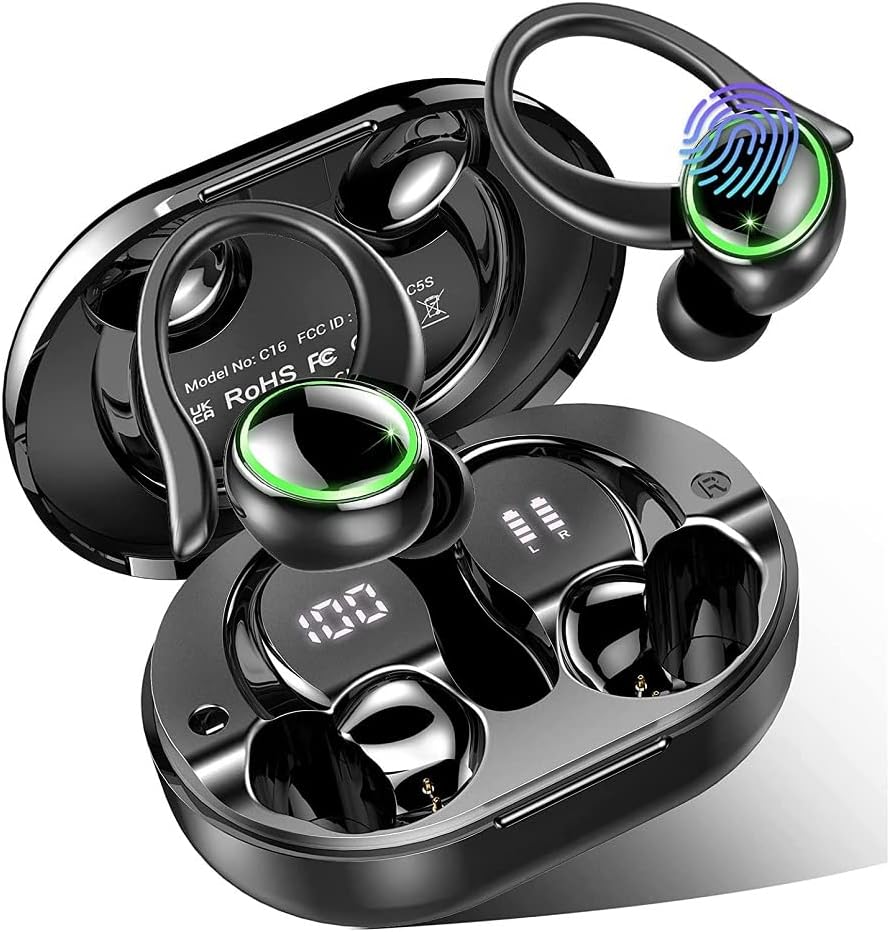 TWS Wireless Headset Bluetooth 5.3 True Wireless Earbuds with Charging Case Stereo Sound Earphones Built-in Mic in Ear Headsets for Sports/Gym