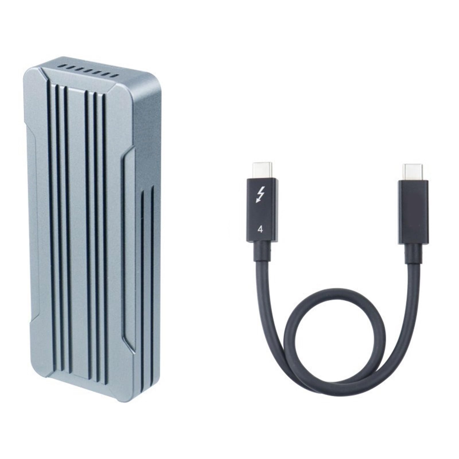 UsbC NVMe SSD Box Alluminio Enclosure 40Gbps Veloce Velocità di Trasferimento USB4 Thunderbolt3compatible Dissipat di calore efficiente